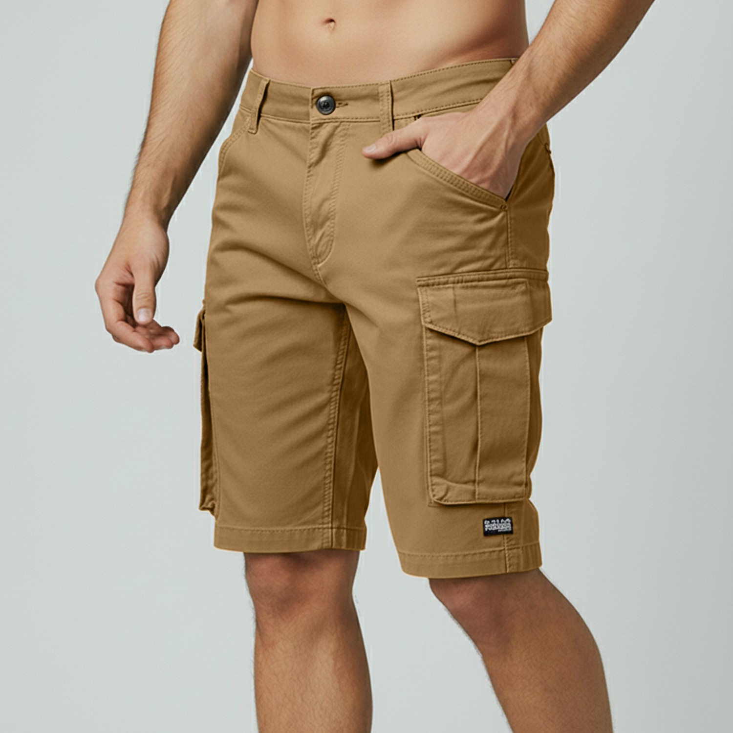 Men's Stylish Premium 2 QUARTER Pant(khaki)