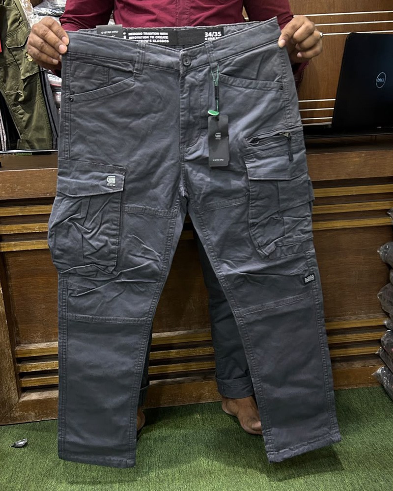 Men's Stylish Premium Cargo Pant(Fita Deep Ash)