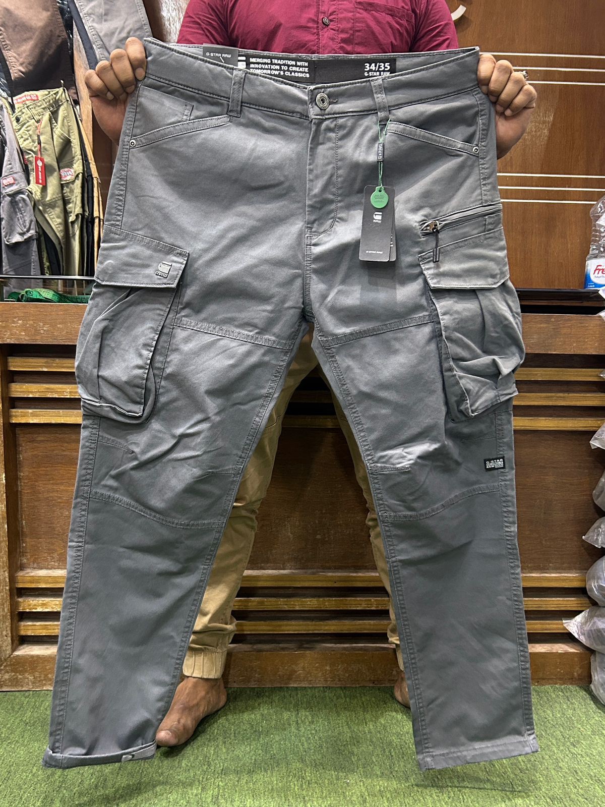 Men's Stylish Premium Cargo PanT(Fita--Ash)